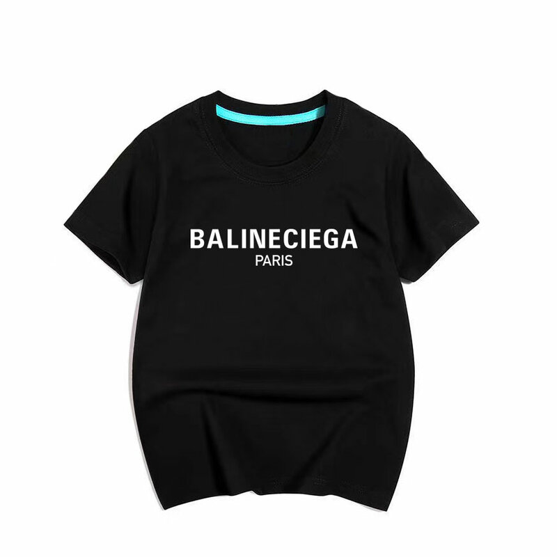 Модная дизайнерская Детская футболка с буквенным принтом, детская одежда, хлопковые футболки с коротким рукавом для девочек и мальчиков, летние топы, Детская верхняя одежда
