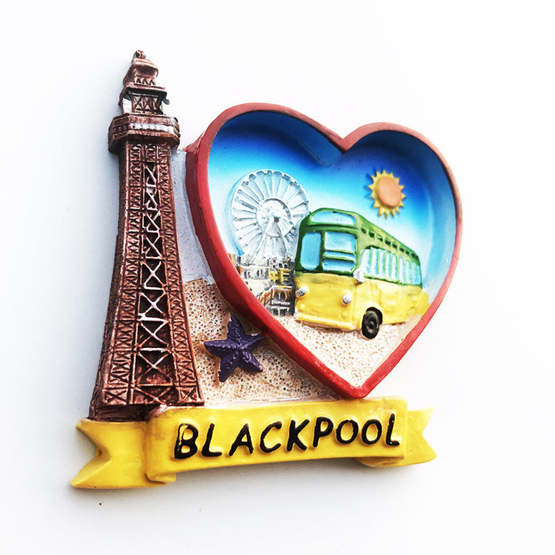 Blackpool Paisagem Cultural Ímã do refrigerador, Criativos Artesanato, Mensagem adesivos, Turismo Lembranças Decoração
