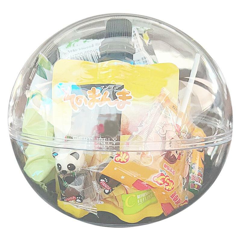 Bola de hueco acrílico transparente para decoración de fiestas, bola transparente para manualidades, adornos rellenables, para boda