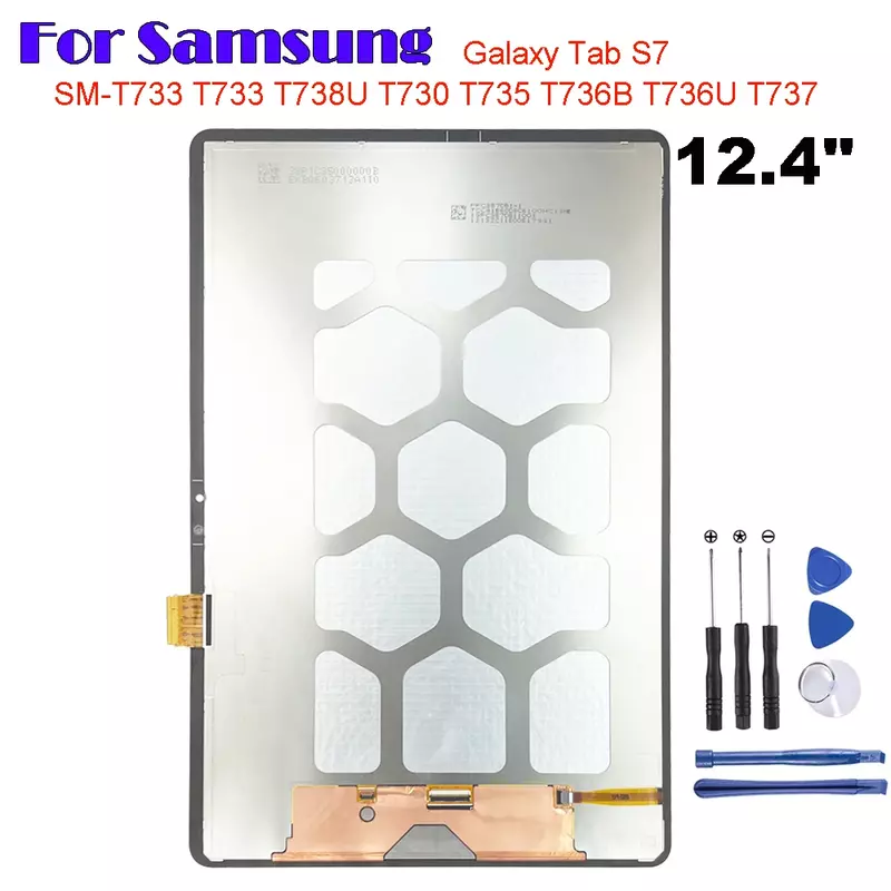 Pantalla LCD de 12,4 pulgadas para Samsung, montaje de digitalizador con pantalla táctil para Galaxy Tab S7 FE, T730, T733, T735, T736, T737, T738