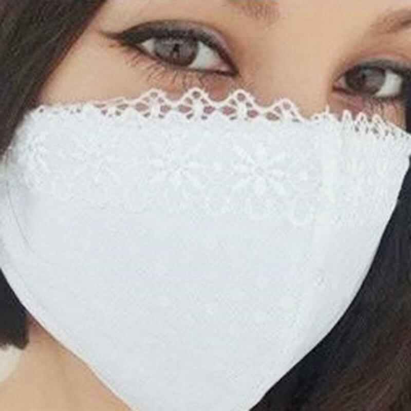 Masque à gaz en dentelle anti-poussière lavable et respirante pour femme, couvre-visage de mariée, fête de mariage, extérieur, mode, 1 pièce