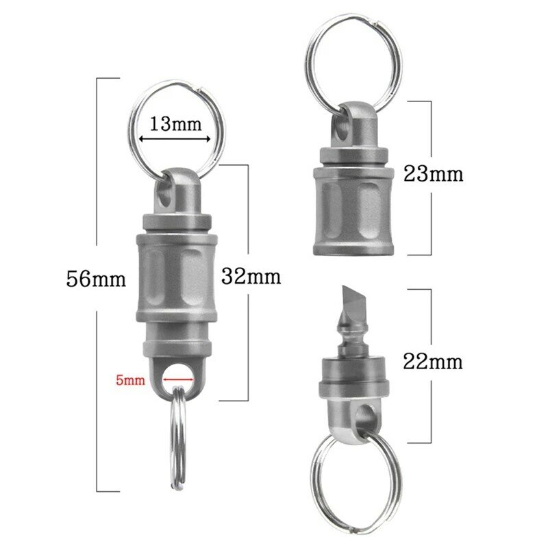 Titanium Alloy Keychain Spring Lock Car Mini Universal Rotating Ring Tool Key Parts Accessories