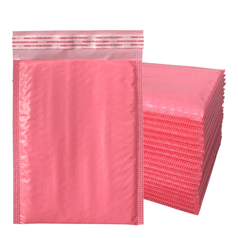 バブルカバー用耐衝撃性,ピンク封筒,気泡なし,小,ビジネス用,パッド入り封筒,14サイズ