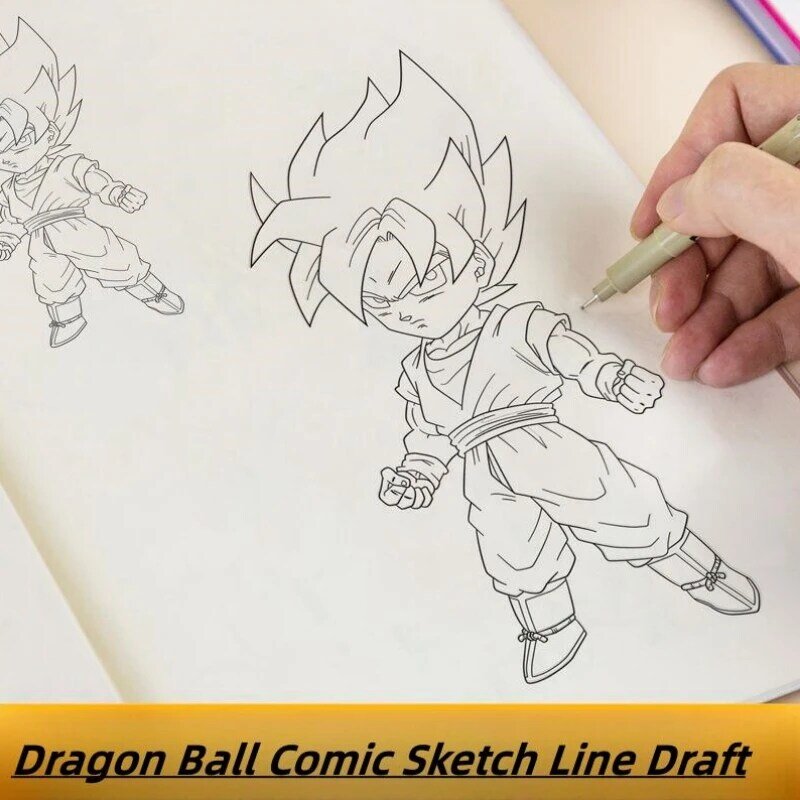 Bandai-Libro de dibujo de Dragon Ball para niños, libro de bocetos para niñas bonitas, grafiti pintado a mano