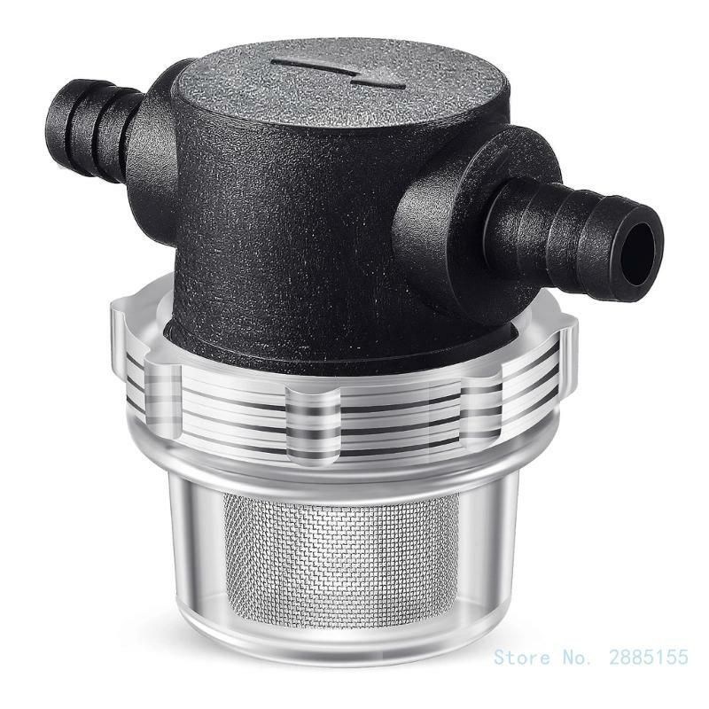 Water Pump Strainer, 1/2Inch Hose Barb In-Line Strainer Twist-On Sprayer Filter for Water Pump RVs Campers Boats