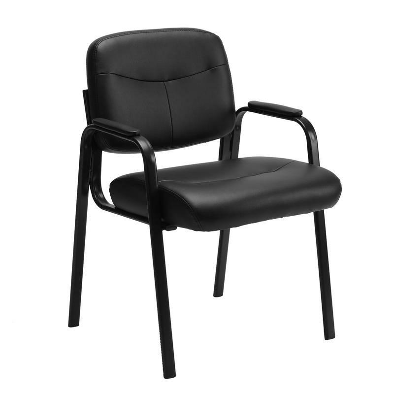 Zeke Town Leather Conference Room Chairs with Padded Arms,eception Chairs,Office Guest Chairs