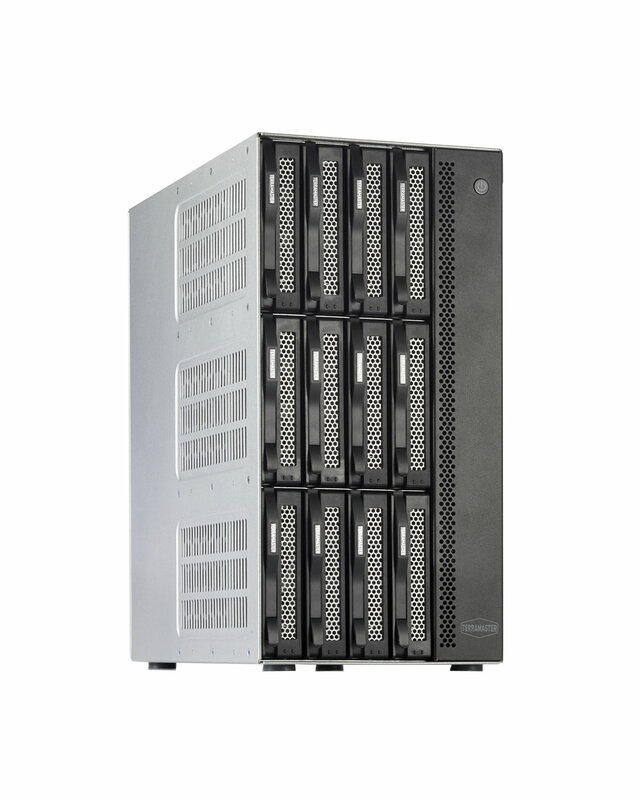 TERRAMASTER-NAS com CPU Quad-Core, T12-423, 12-Bay High Performance, 8GB DDR4 Memory,2x2.5 Gbps, Network Storage Server