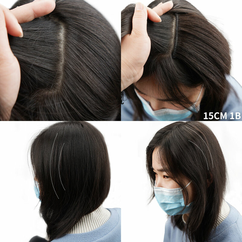 Резинка для волос Veravicky с зажимом, односторонняя резинка для волос с 2 зажимами, 10 см, 15 см, натуральный черный цвет, невидимая пластичная резинка для волос