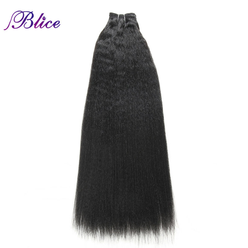 Fasci di capelli lisci Yaki sintetici Blice 10-24 pollici tessitura di capelli Super colore puro cucire nelle estensioni dei capelli 100g Per pezzo
