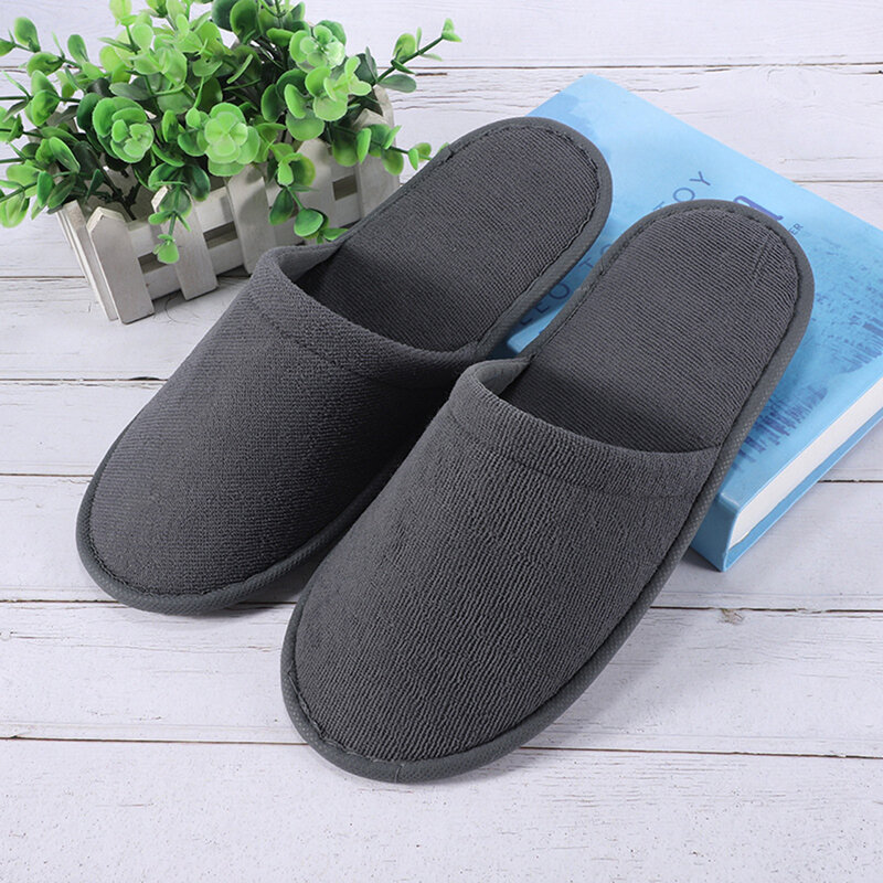 1 Pair Disposable Slippers Men Business Travel Passenger Shoes Home Guest Slipper Hotel Party Portable Slippers Indoor