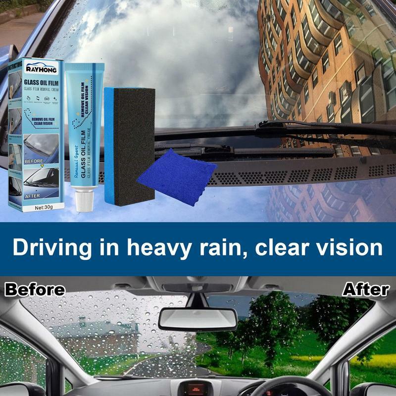 1 pçs filme de vidro do carro remoção creme óleo removedor de filme de limpeza do carro pasta limpador de pára-brisas limpador de janela do carro mais limpo