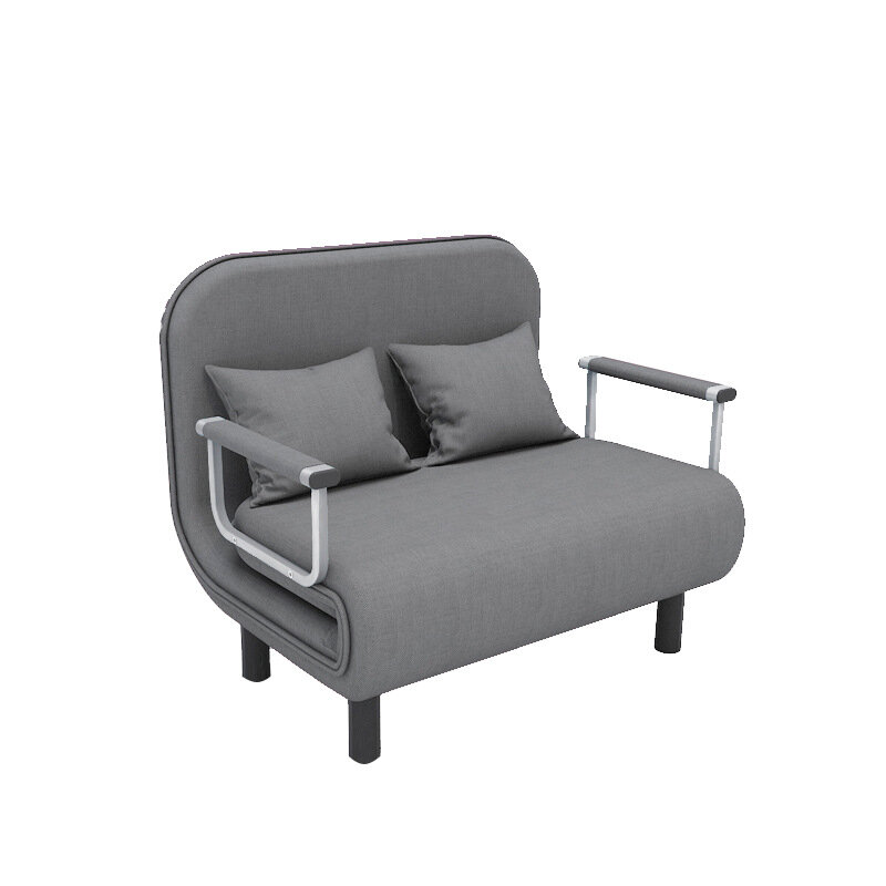 Простой серый складной диван-кровать IHOME 65 см для квартиры маленькая семья Простой Наклонный стул одиночный складной диван-кровать 2024 Прямая поставка