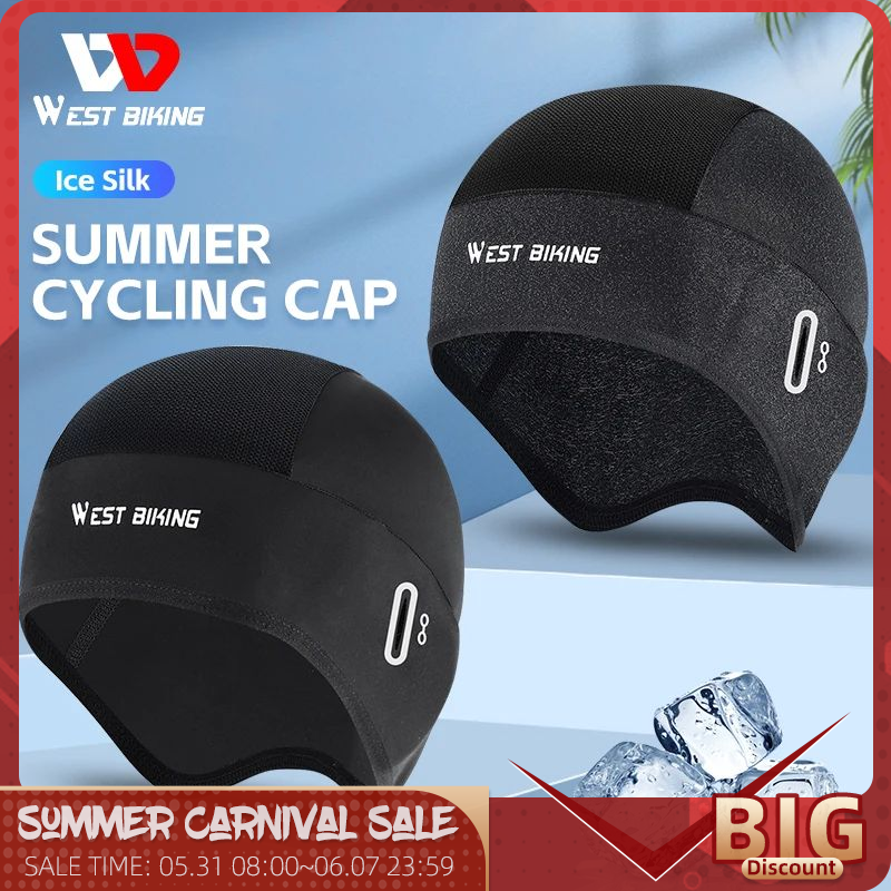 Kolarstwo zachodnie letnie czapka kolarska oddychające czapka sportowa anty-uv motocyklowe nakrycia głowy zimowe termiczne jarmułki męskie czapki do biegania