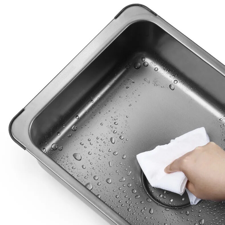 Lavabo de acero inoxidable portátil para acampar al aire libre, Picnic, lavarse las manos y lavar los platos, tanque de lavado ultraligero