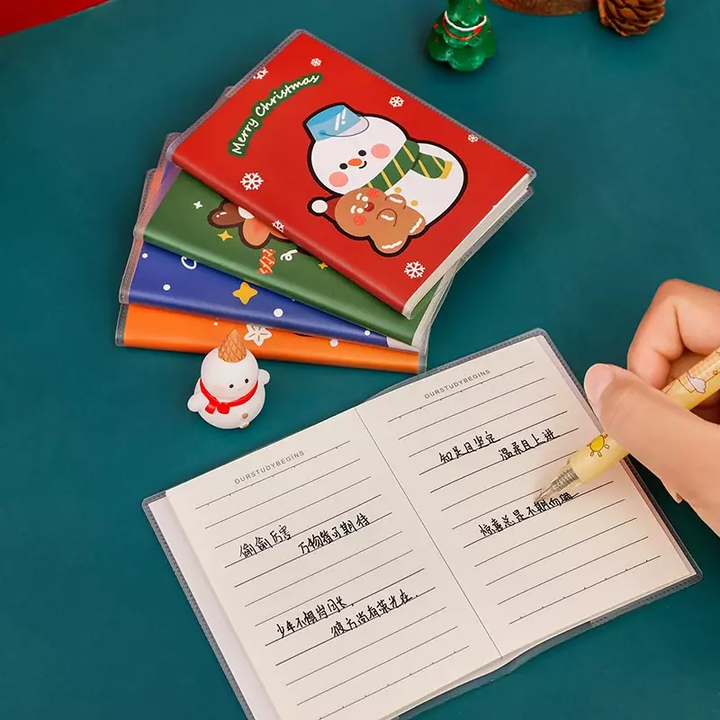 Mini cuaderno de notas de bolsillo, Bloc de notas de bendición de Navidad, notas de toma gruesas, suministros de oficina escolar