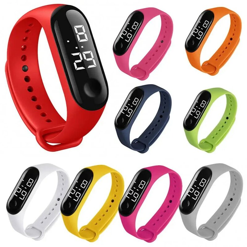 Kinder uhren LED elektronische Armbanduhr LED Digitaluhr Sport wasserdichte lässige Armbanduhr Studenten uhr Armbänder