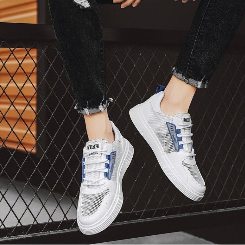 Summer Men's Shoes 2024 New Breathable Hollow Mesh Shoes for Male Trend Versatile Casual Board Shoes Sneakers Tenis Para Hombre
