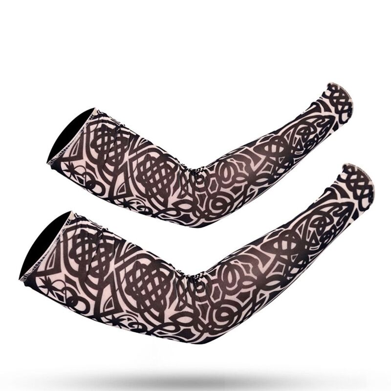 Warmer UV Protection Outdoor Sport Basketball Summer Cooling Sun Protection Tattoo Arm Sleeves Flower Arm Sleeves Arm Cover