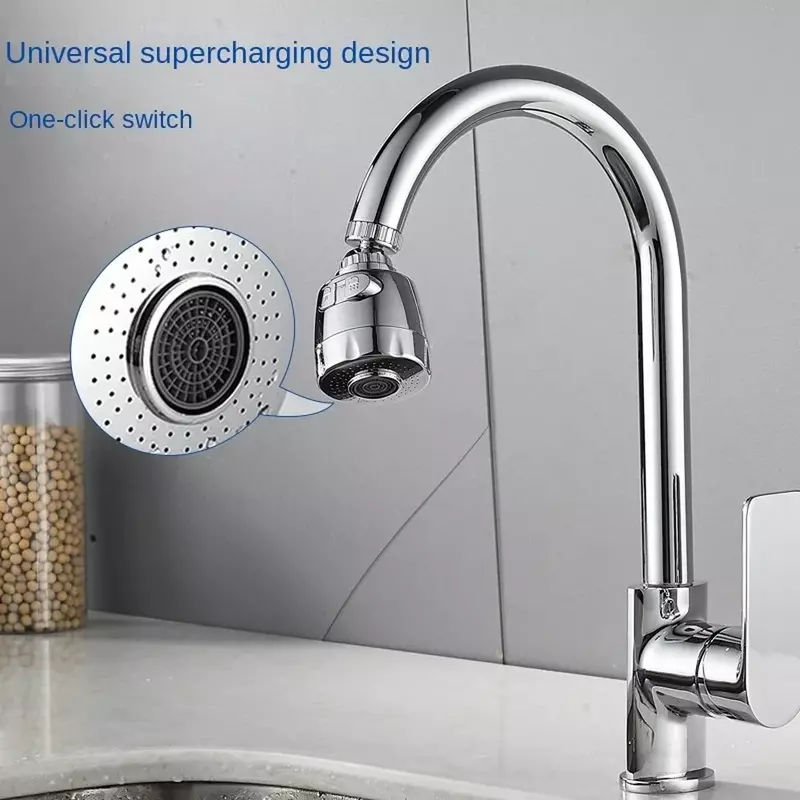 Aérateur rotatif universel pour robinet de cuisine, diffuseur d'économie d'eau, pulvérisateur d'eau de douche, filtre de buse, 2 modes, 360