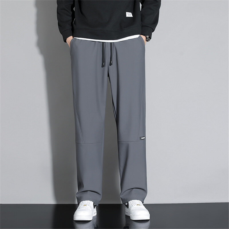 Pantalones de chándal impermeables para hombre, pantalones elásticos informales a la moda, de talla grande 10xl, con cintura elástica