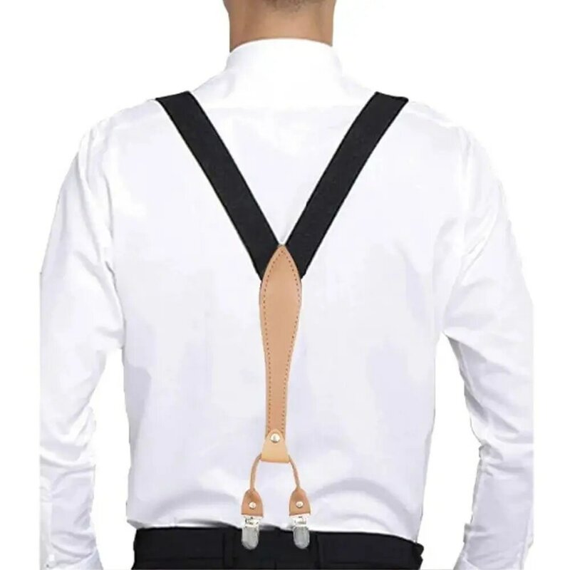 Y Shape Braces Suspenders New Vintage 4 Clips Trouser Straps Belt Wedding Party Adjustable Brace Strap Belt Adult