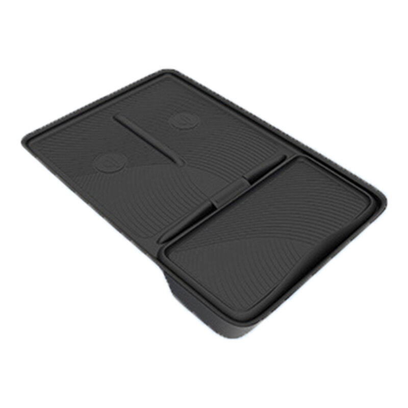 For LiXiang L8 L9 2022-2023 Auto Central Control Wireless Silicone Pad Storage Box  Interior Accessories