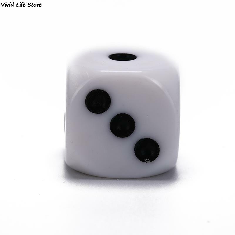 음주 주사위 아크릴 흰색 둥근 모서리 육면체 주사위, 클럽 파티 테이블 놀이 게임, RPG 주사위 세트, 10mm, 16mm, 5 개, 6 개