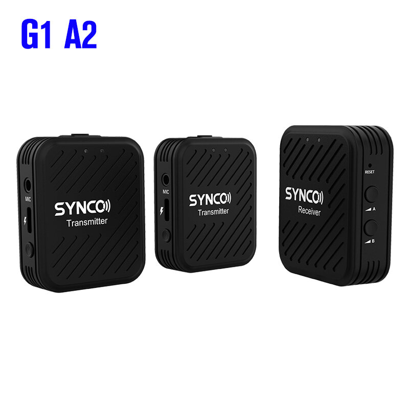 Synco G3 G21A1 G2A1 G2A1 G2A2 المهنية لافلير ميكروفون لاسلكي للكمبيوتر فيديو استوديو الهاتف الذكي الهاتف قطعة الصوت