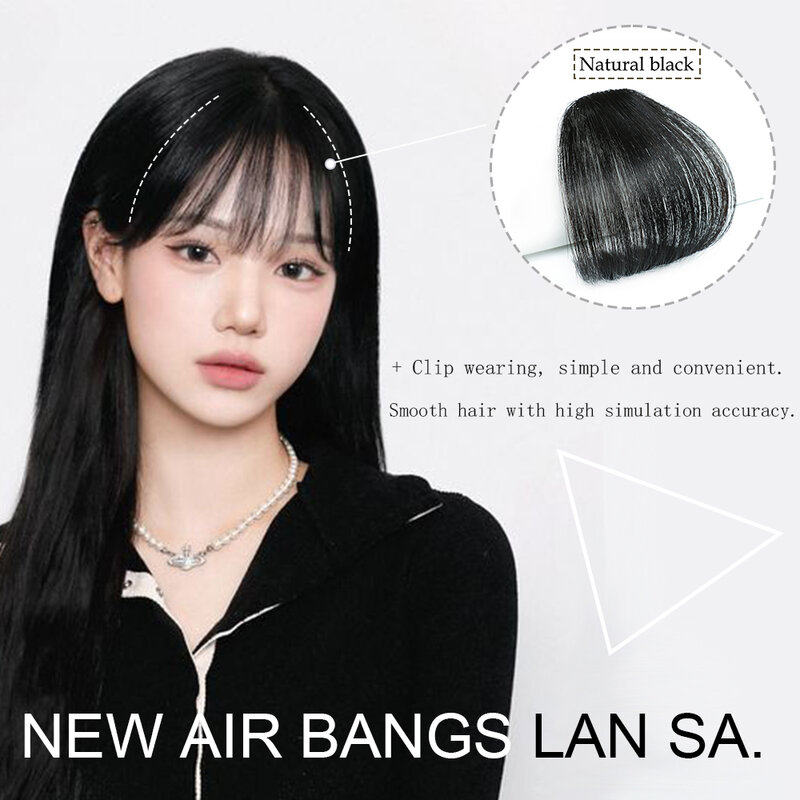 Wig piece for women hair patch for women 3D French style bangs naturally fluffy light and seamless block
