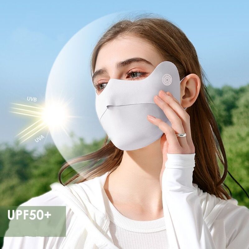 Унисекс, защита от солнца, анти-УФ, ледяной шелковый шарф, маска для лица, Спортивная маска