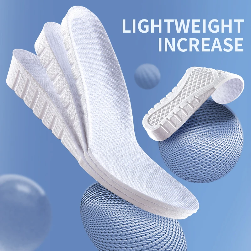Invisible Altura Aumentar Palmilhas para Homens e Mulheres, Respirável Elevador Sapatos Pads, Altura Aumentar Modelos, 2024