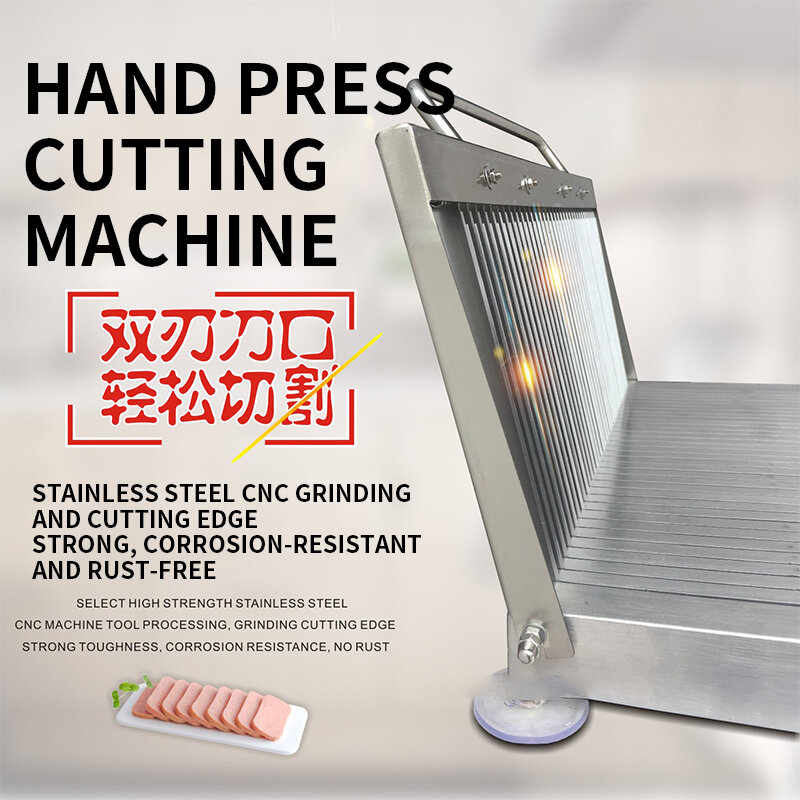 Multi Função Slicing Hand Pressure, Aço Inoxidável Espessado Dupla-Lâmina Sharp Manual Slicer, Vegetais e Fatia de Alimentos Cozidos