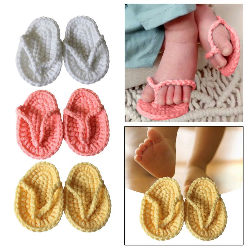 Infant Slippers Newborn Props for Newborn Infant Baby Decors 7cm Baby Photo Props Children's Shoes Small Baby Slippers 1 Pair