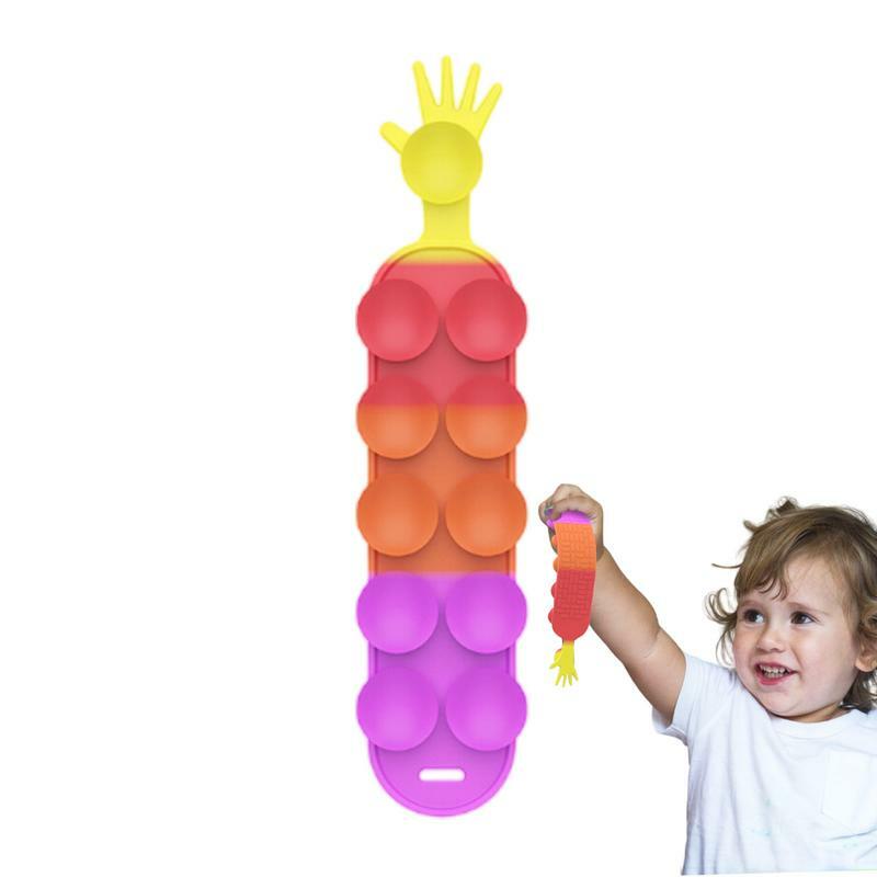 Sensorial Fidget Brinquedos para Crianças e Adultos, Squid Fidget Pop Toy, Squeeze Toy Portátil, Alívio de Pressão, Finger Press, Pulseira