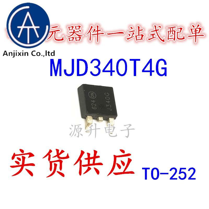 30 pçs 100% original novo mjd340t4g j340g transistor de alta potência remendo para-252