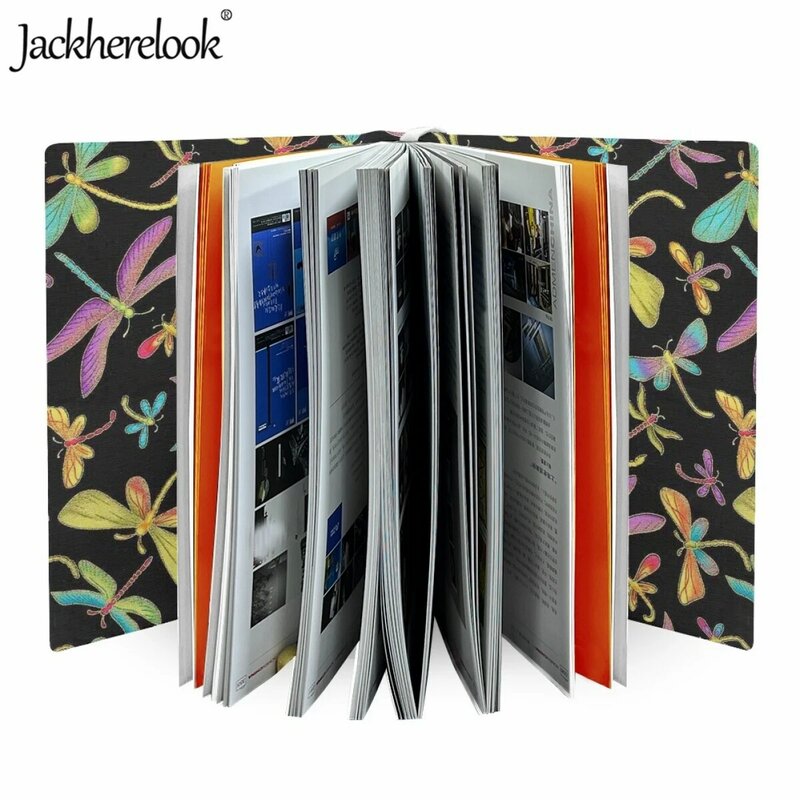 Squisita borsa da scuola stampata libellula accessori copertina del libro per gli amanti dei libri per bambini copertina rigida per la protezione del libro regalo personalizzato