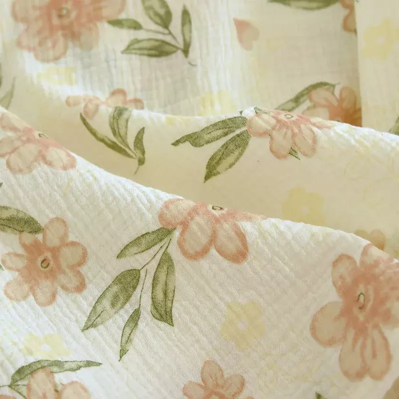 Pure Cotton Fresh Flowers Cardigan Long-sleeved Trousers Pajamas Women's Pajama Spring Summer Home Clothes Nightie Sleepwear