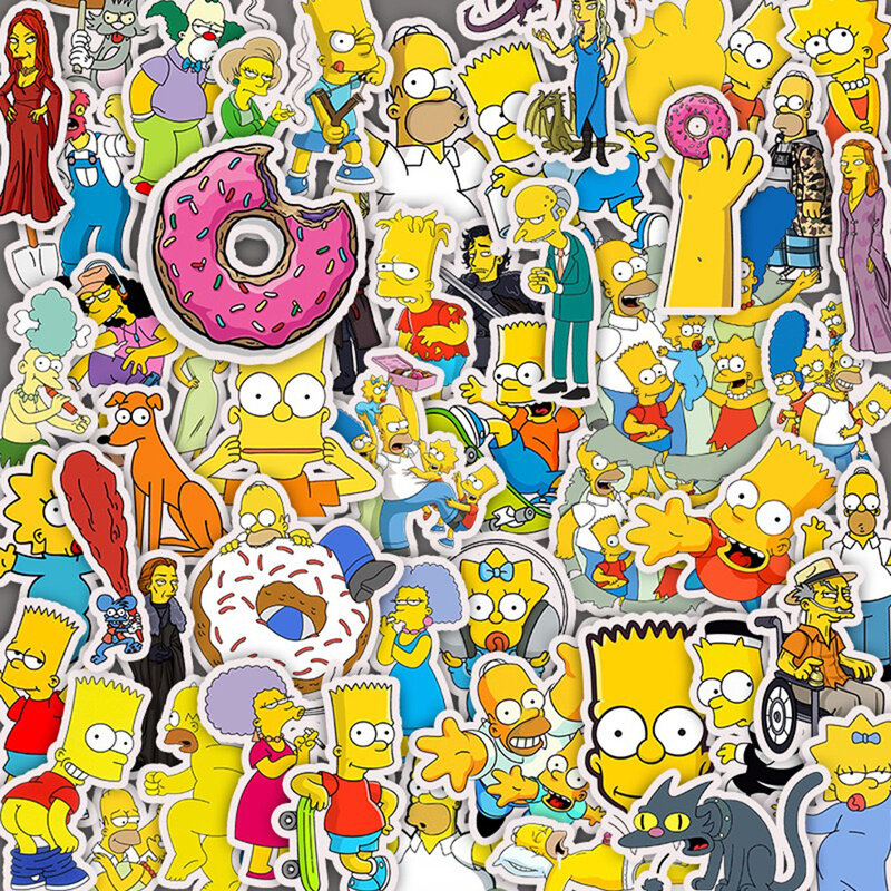 10/30/50PCS Simpson Familie Cartoon Anime Komödie Aufkleber DIY Gitarre Laptop Gepäck Skateboard Graffiti Decals Spaß für Kid Spielzeug