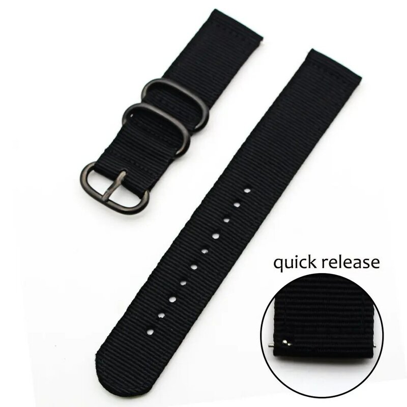18mm 20mm 22mm 24mm Nylon Fabric Watch Bands Sport Strap For Samsung Galaxy Watch 3 Band Bands Amazfit GTR GTS Huawei GT2
