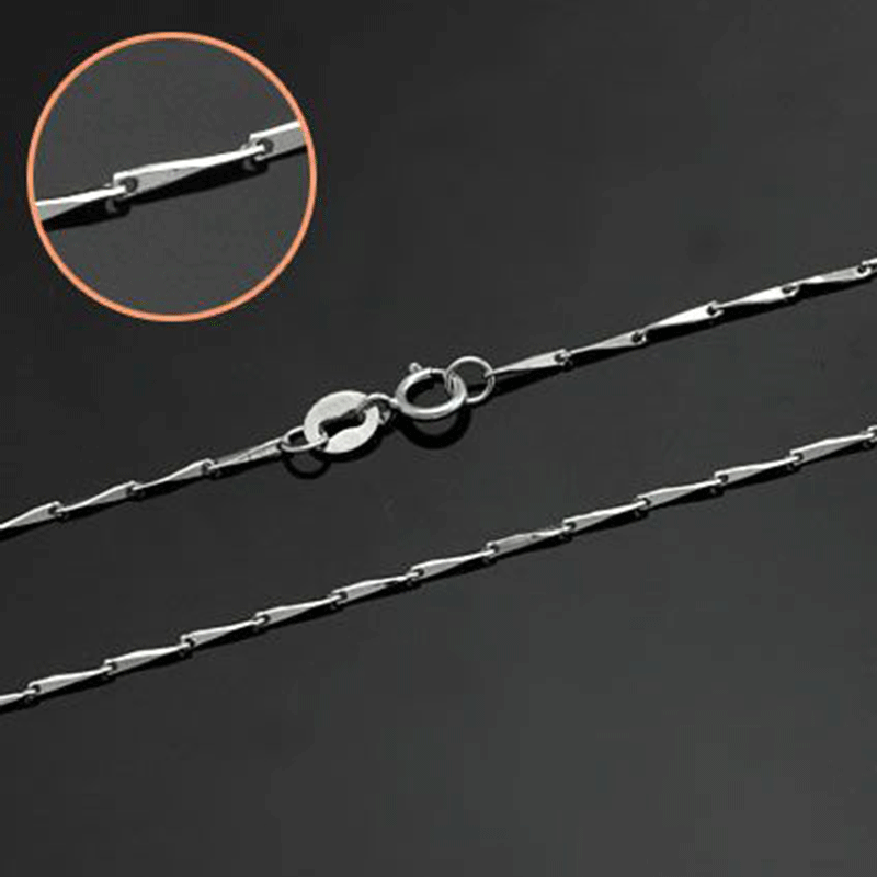 Trendy High Pure 925 Silver Twisted Chain Necklace 1MM Women Solid S925 Sterling Silver Italy Chains Jewelry for  Pendant Gift