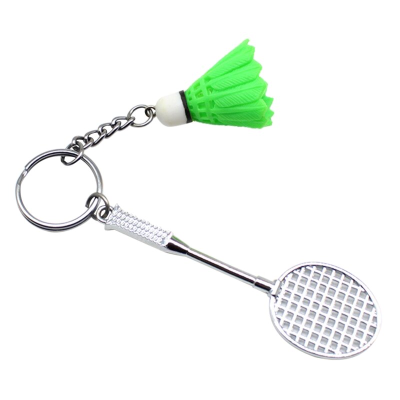 Porte-clés Badminton pour décorations à cadeau créatif mignon pour les amateurs sport, batte Badminton,
