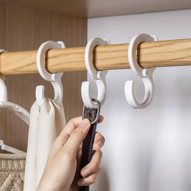 S-shaped hook plastic multi-functional adjustable strong hook wardrobe hanging clothes hanging bag bathroom S-shaped hook