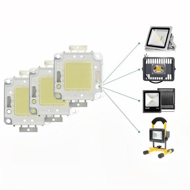 COB 통합 LED 램프 칩, DIY 투광 조명, LED 전구 스포트라이트 칩 램프, 10W, 20W, 30W, 50W, 100W, DC 9V-36V