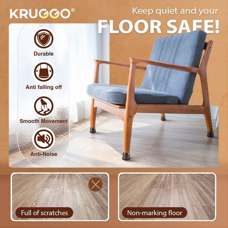 Silicon Furniture Leg Protection Cover, Mute Table Feet Pad, protetores de chão, anti-derrapante, atualizado