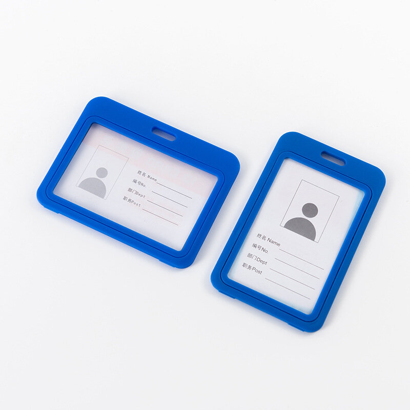 1Set custodia in plastica per permesso di lavoro per lavoratori del personale etichetta per lavoro sul petto porta Badge per carte con cordino carta per dipendenti