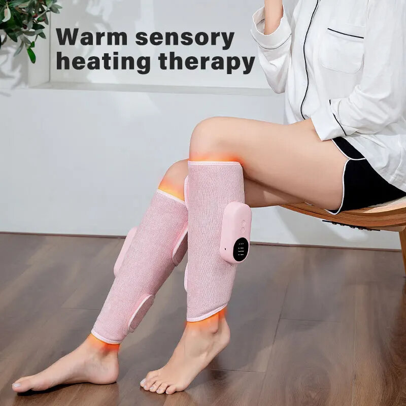 Bezprzewodowe elektryczne urządzenie na nogi 3-trybowe ciśnieniowa poduszka powietrzna gorący kompres Usb masażer do łydek