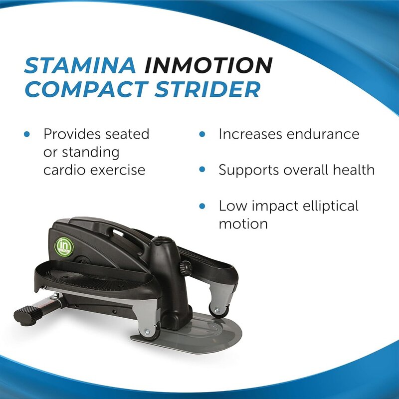 Inmotion Compact Step-Pedal Exerciser para casa, Smart Workout, App, Pedal, Peso até 250 lbs