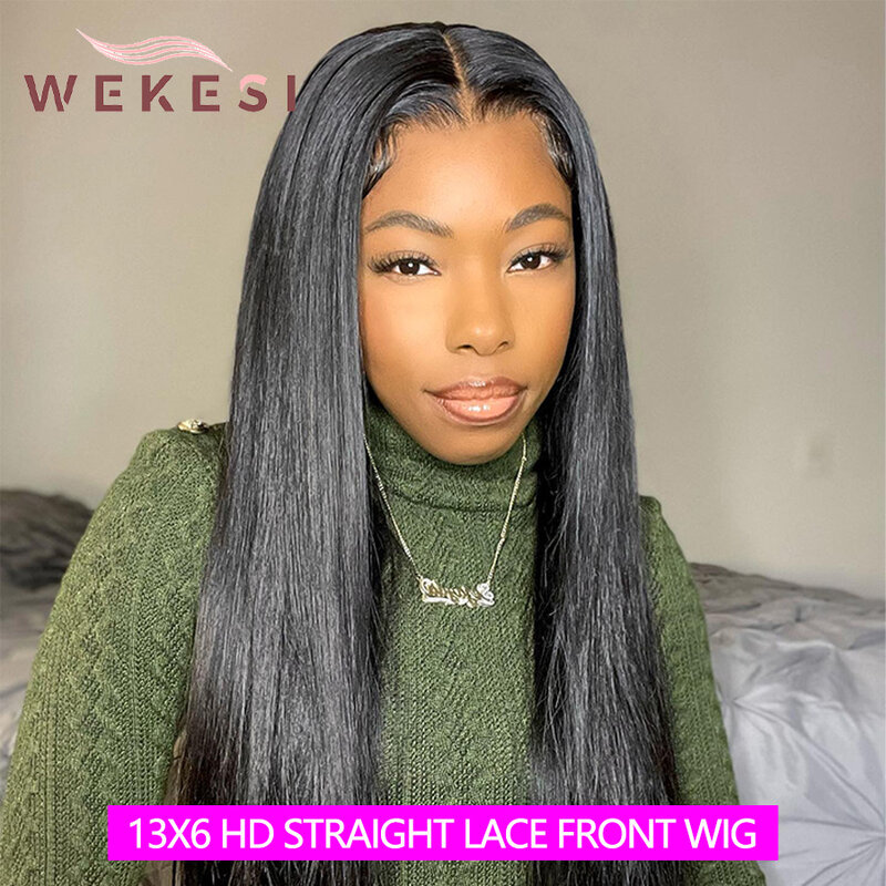 Straight Human Hair Lace Frontal Wig HD Transparent Lace Wig 13x6 Human Hair 26 Inch Straight Human Hair Wigs On Sale Clearance