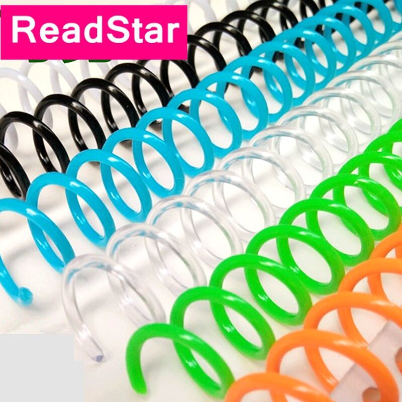 ReadStar-bobina de encuadernación de hojas sueltas, 30 anillos, 9,5mm, Color de paso, para encuadernación de libros A4, A5, B5, 10 unidades por lote