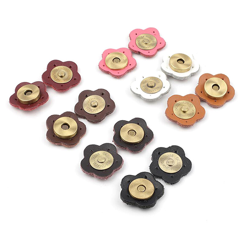 Bag Magnetic Buttons Genuine Leather Bronze for Women Handmade DIY Handbag Fastener Accessories